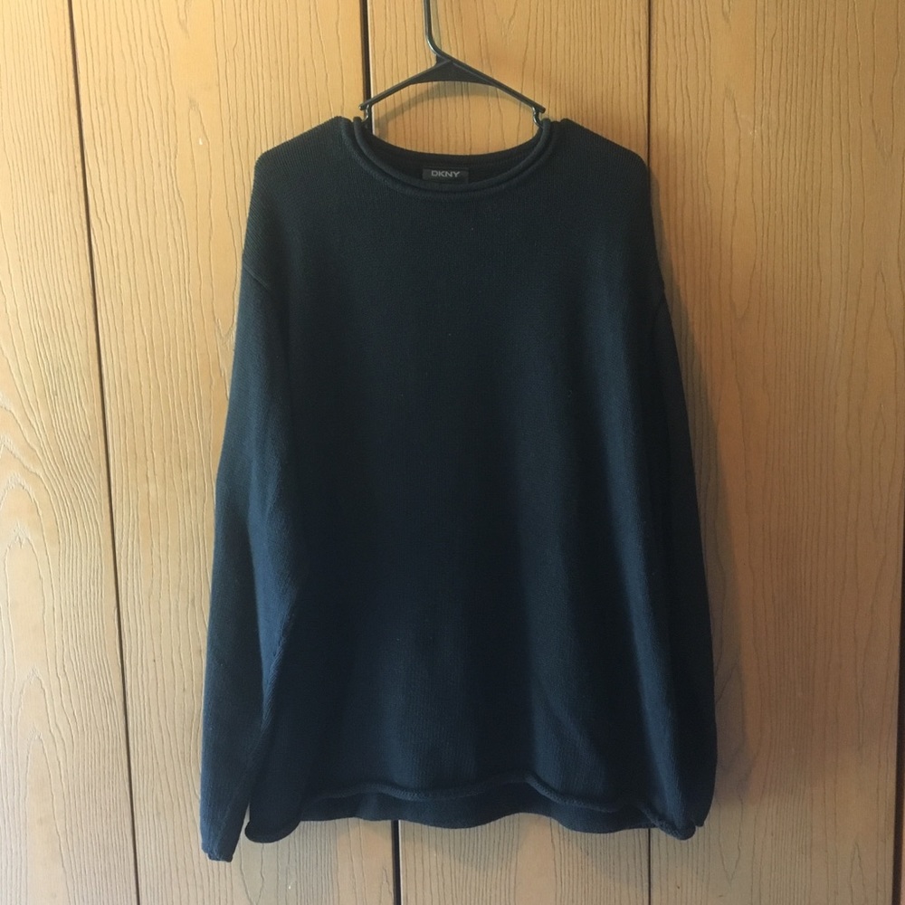 DKNY Comfortable Long Black Sweater